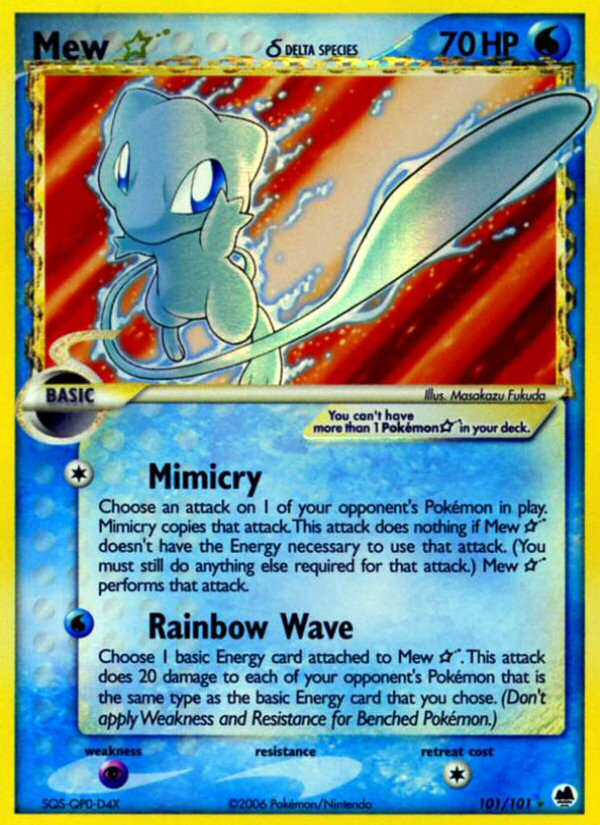 EX Dragon Frontiers Holo Mew star #101/101